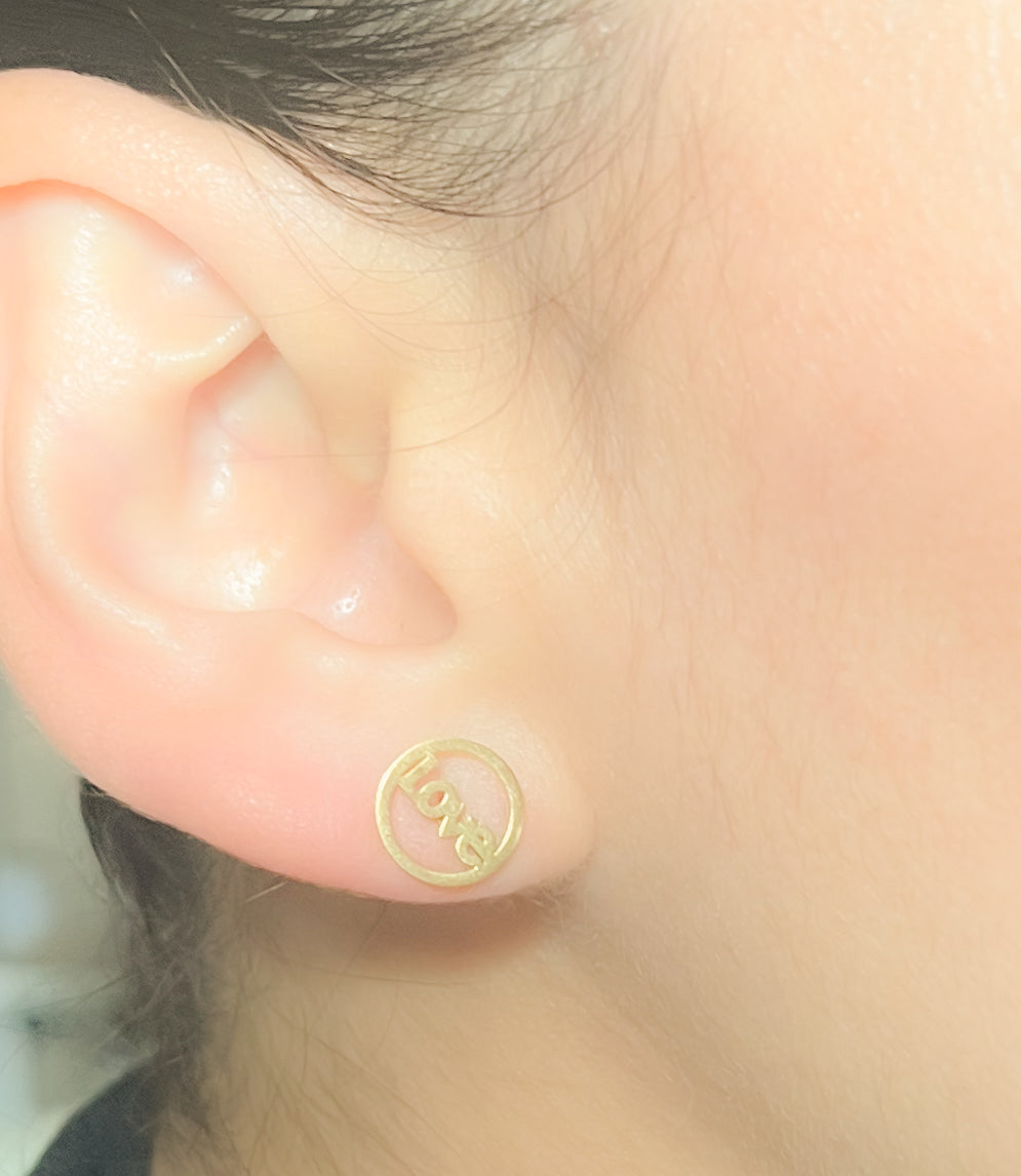 Love stud earrings