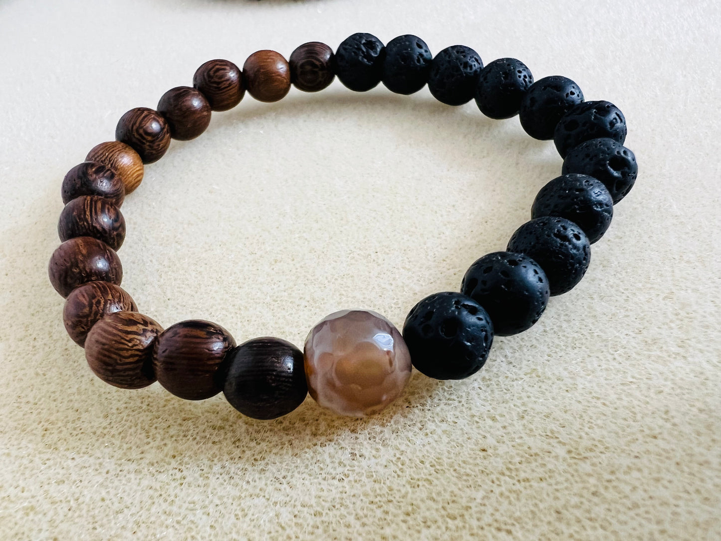 Men’s wood &Lava Bracelet