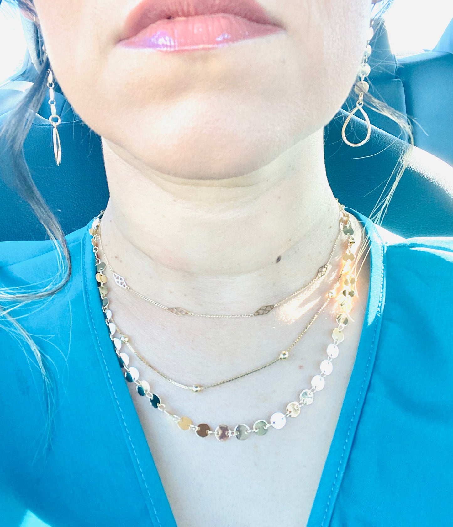 Gold sequin Necklace