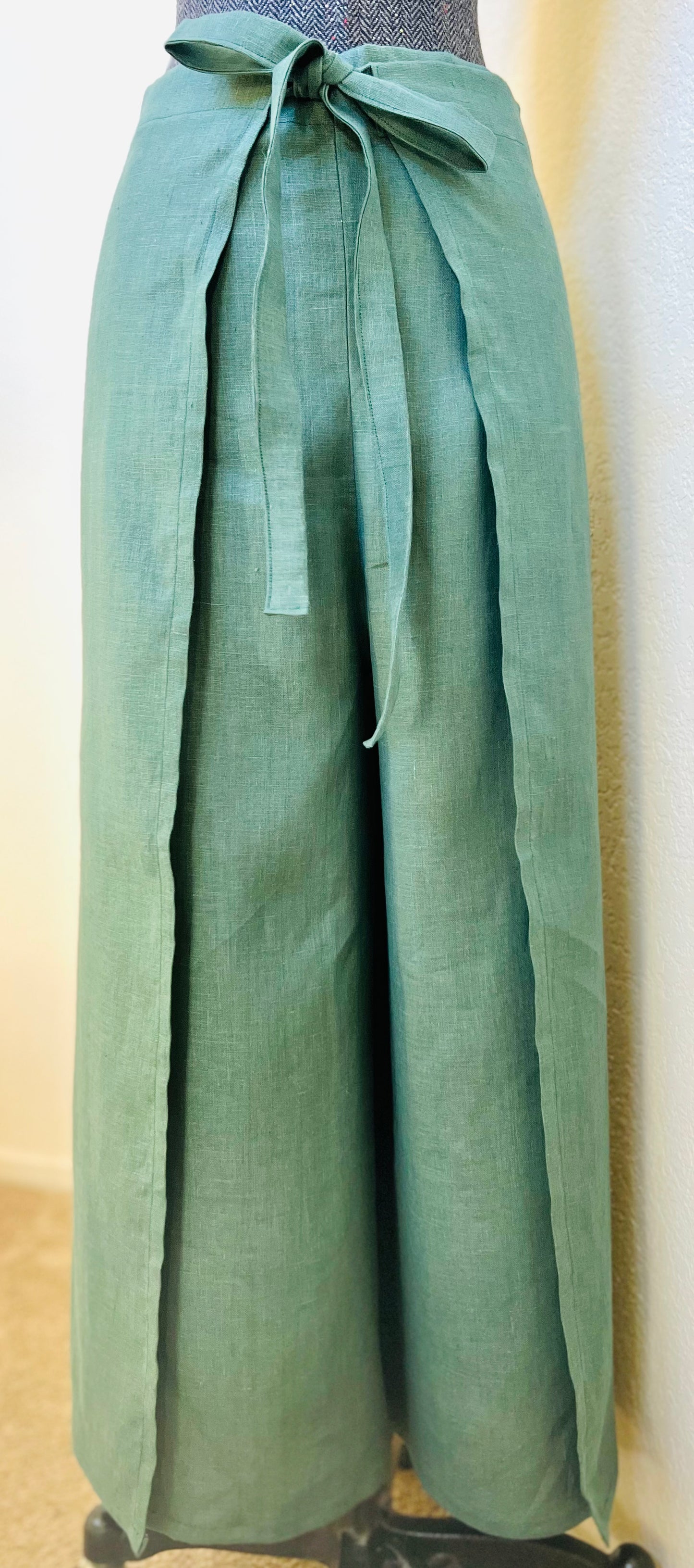 Linen wrap pants
