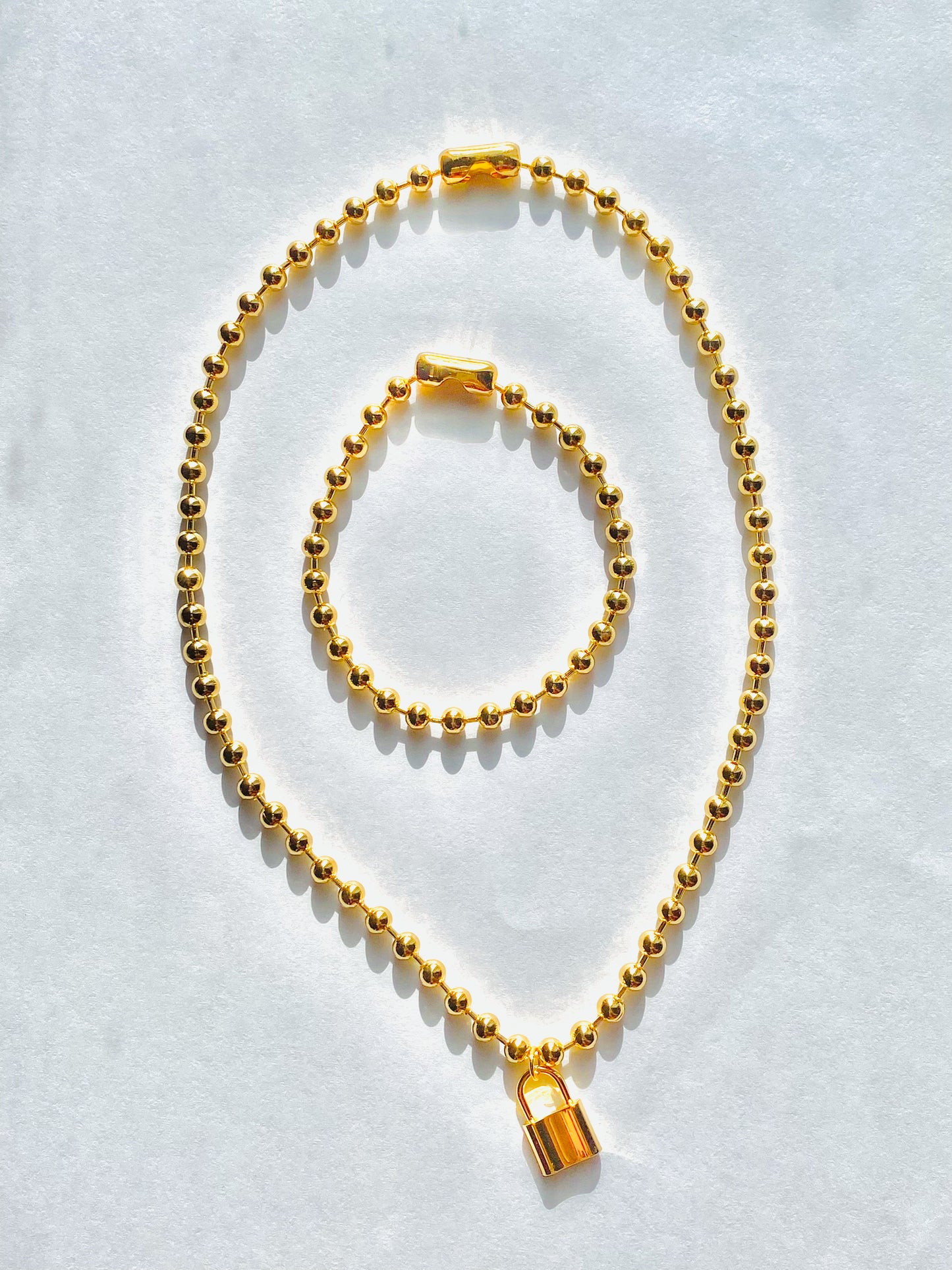 Ball-chain Lock Necklace