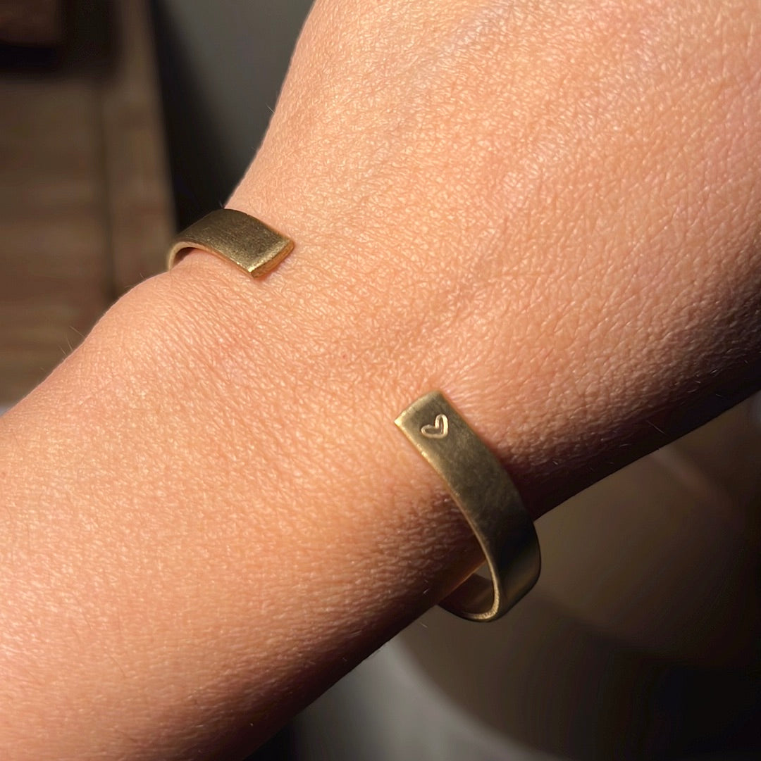 Gold Brass Cuff Bracelet