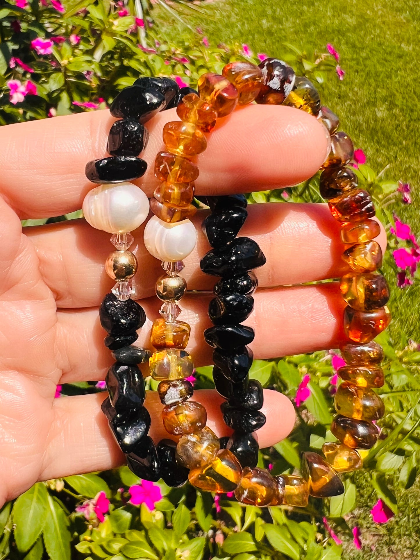 Chips & Pearls Bracelet