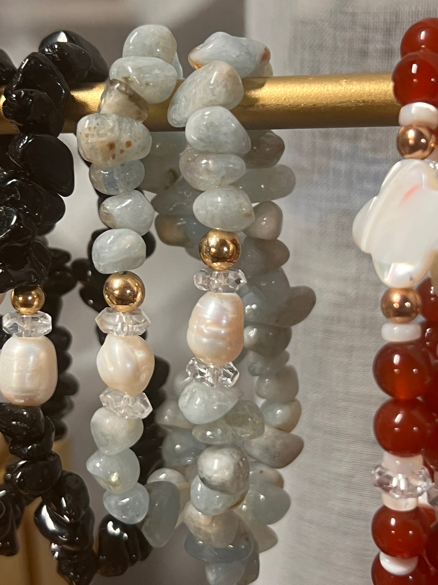 Chips & Pearls Bracelet