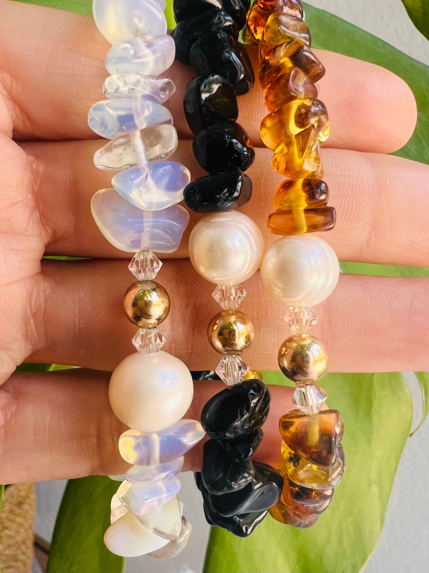 Chips & Pearls Bracelet